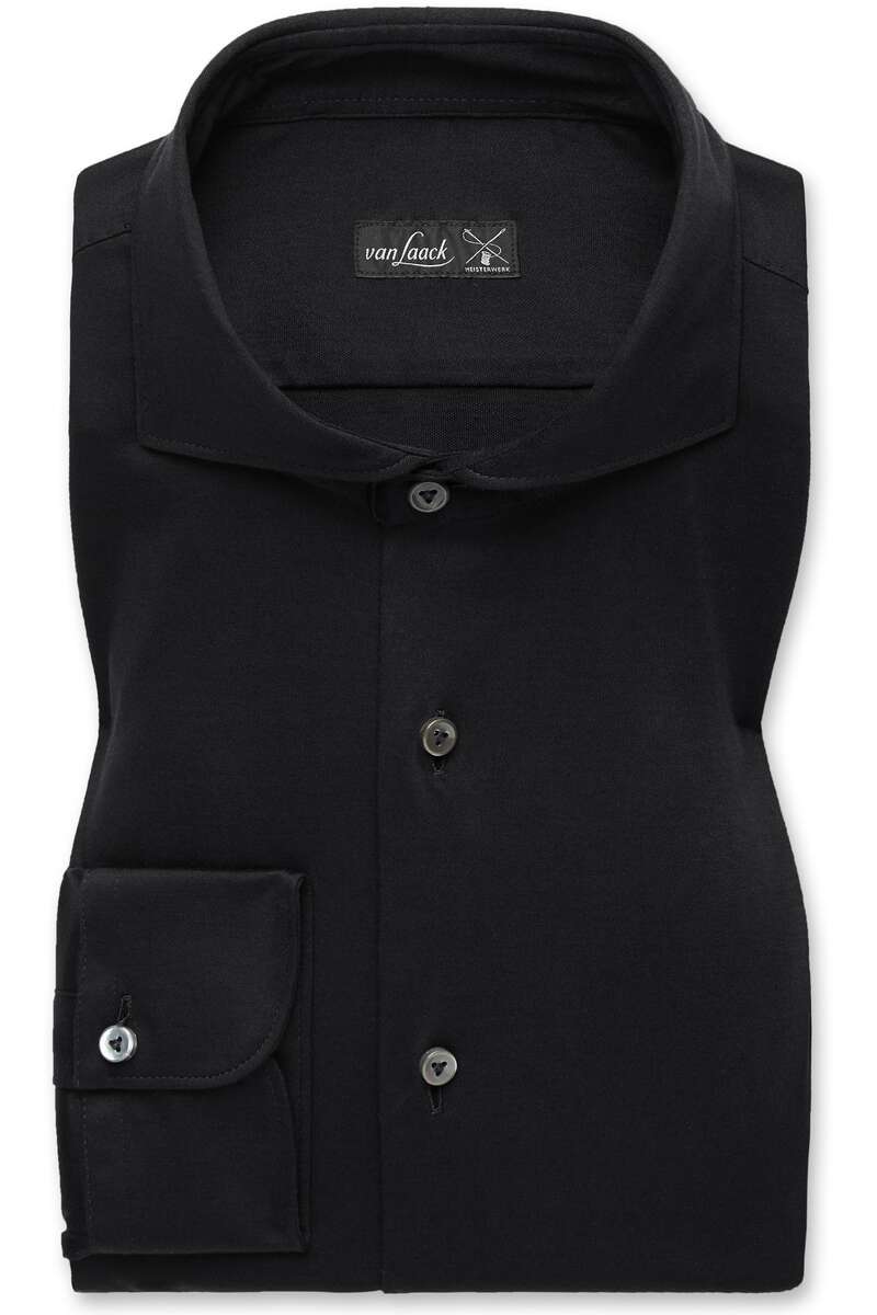 van Laack Slim Fit Jerseyhemd schwarz, Einfarbig 3XL van Laack Slim Fit Jerseyhemd schwarz, Einfarbig 3XL