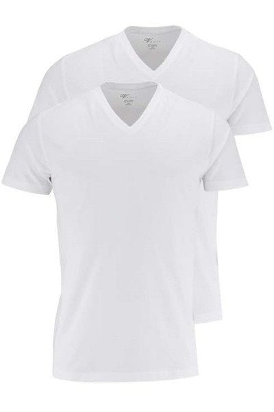 Venti T-Shirt - V-Ausschnitt - weiss, Einfarbig